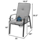 Alternate image 1 for Slickblue 4 Patio Dining Stackable Chairs Set with High-Back Cushions