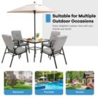 Alternate image 3 for Slickblue 4 Patio Dining Stackable Chairs Set with High-Back Cushions