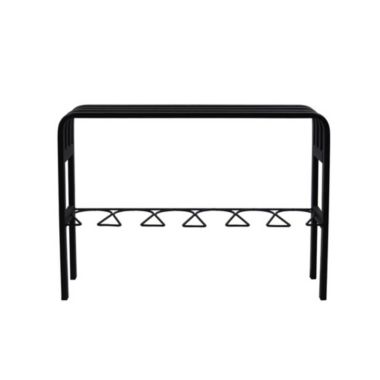 Proman Products Horizon Entryway Bench in Black, Can Be a Decor By The Entrance, At Home or Small Office. View a larger version of this product image.