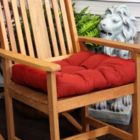 Alternate image 1 for Sunnydaze Indoor/Outdoor Olefin Large Round Tufted Floor Meditation or Chair Cushion - 22" - Brick Red - 2pk