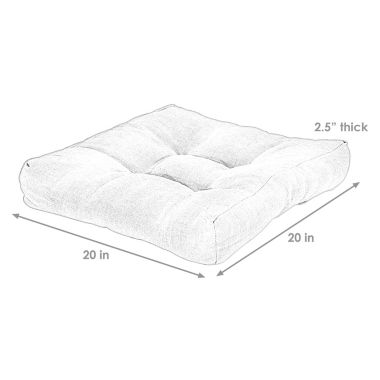 Sunnydaze Indoor/Outdoor Olefin Large Round Tufted Floor Meditation or Chair Cushion - 22" - Brick Red - 2pk. View a larger version of this product image.