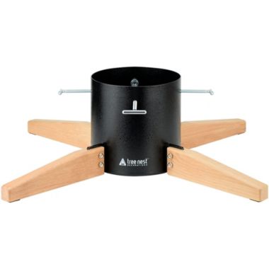 Tree Nest Christmas Tree Stand Base for 10ft Real Trees Decoration Timber, Large Black. View a larger version of this product image.