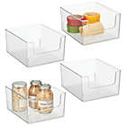 Alternate image 2 for mDesign Plastic Bathroom Storage Organizer Basket Bin - Clear