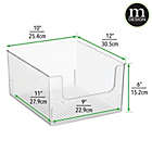 Alternate image 3 for mDesign Plastic Bathroom Storage Organizer Basket Bin - Clear