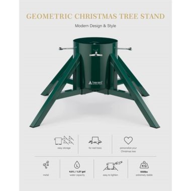 Tree Nest Stand Base Modern Design for 10ft Christmas Tree Steel Stagle Decor Large, Green. View a larger version of this product image.