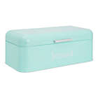 Alternate image 0 for Juvale Bread Box for Kitchen Countertop, Large Bread Bin for Baked Goods (Turquoise, Stainless Steel, 17 x 9 x 6.5 inches)