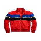 Alternate image 0 for Ralph Lauren Little Boy's Striped Fleece Jacket Red Size 6