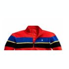 Alternate image 1 for Ralph Lauren Little Boy's Striped Fleece Jacket Red Size 6