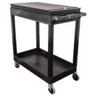 Alternate image 0 for Luxor EC11-B - 32" x 18" 2-Shelf  Multipurpose Serving Storage Tub Cart Two Shelves Black - 10 Pack