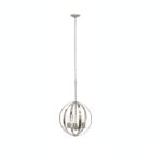 Alternate image 0 for Lalia Home 3-Light 18" Adjustable Industrial Globe Hanging Metal And Clear Glass Ceiling Pendant, Brushed Nickel