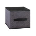 Alternate image 1 for Home Essentials Fabric Storage Cubes Set of 3 Black And Gray 9x9x8