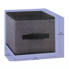 Alternate image 2 for Home Essentials Fabric Storage Cubes Set of 3 Black And Gray 9x9x8