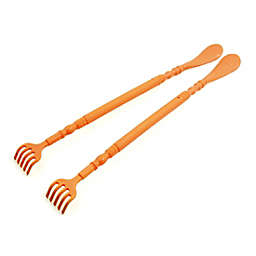 Unique Bargains Self-Therapeutic Back Scratcher Body Scratcher 2 Pieces, Plastic Dual Use Back Massage Itching Scratcher Shoe Horn Wearing Tool