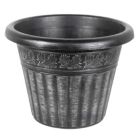 Alternate image 0 for Garden Elements Outdoor Dragon Banded Plastic Planter, Silver, 13"