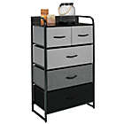 Alternate image 2 for mDesign Tall Dresser Storage Chest, 5 Fabric Drawers