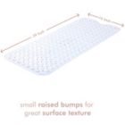 Alternate image 3 for Nonslip Bath Mat With Suction Cups  White 100x40cm40x16in Extra Long