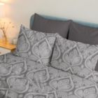 Alternate image 3 for Lux Decor Collection 6-Pieces Deep Pocket Microfiber Printed Bed Sheet Set in Full Size Gray