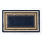 Alternate image 0 for Earth Rugs RC-79 Lt. Blue/Dk. Blue/Mustard Oblong Braided Rug 27 Inch X 45 Inch