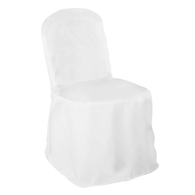 Lann&#39;s Linens 100 pcs Polyester Banquet Chair Covers for Wedding, Party, and Receptions - Elegant Cloth Slipcovers