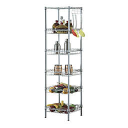 Inq Boutique Concise 6 Layers Carbon Steel & PP Storage Rack Silver Gray  YJ