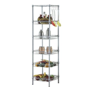 Inq Boutique Concise 6 Layers Carbon Steel & PP Storage Rack Silver Gray YJ. View a larger version of this product image.