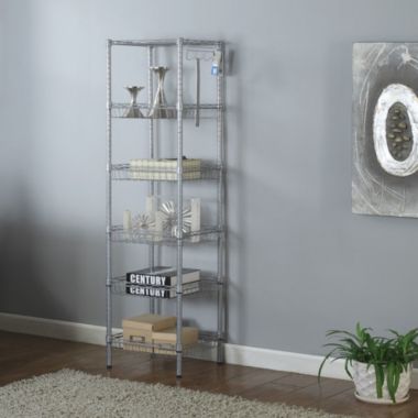 Inq Boutique Concise 6 Layers Carbon Steel & PP Storage Rack Silver Gray  YJ. View a larger version of this product image.