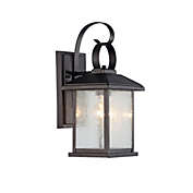 CHLOE Lighting 13 Inch 1 light Transitional Outdoor Wall Sconce, Bronze