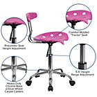 Alternate image 2 for Flash Furniture Vibrant Candy Heart and Chrome Swivel Task Office Chair with Tractor Seat