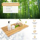 Alternate image 1 for Slickblue Bamboo Bath Mat with Non-slip Pads and Slatted Design-Natural