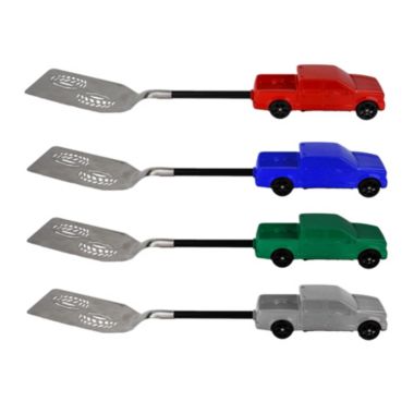 G.E.I. Pick-up Truck BBQ Spatula - Stainless Steel Grilling Tool, Slotted Turner, Assorted Colors, 1pc. View a larger version of this product image.