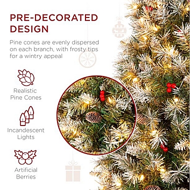 Best Choice Products 6ft Pre-Decorated Pre-Lit Pencil Christmas Tree. View a larger version of this product image.