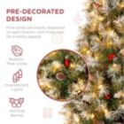 Alternate image 2 for Best Choice Products 6ft Pre-Decorated Pre-Lit Pencil Christmas Tree