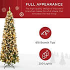 Alternate image 3 for Best Choice Products 6ft Pre-Decorated Pre-Lit Pencil Christmas Tree