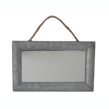 Cheung's Home Decor Rectangular Mirror With Galvanized Metal Frame And Hanging Rope. View a larger version of this product image.
