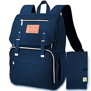 KeaBabies Explorer Diaper Bag Backpack, Water-resistant Baby Bags for Dads & Moms, with Changing Pad, Stroller Straps (Navy Blue). View a larger version of this product image.