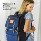 Alternate image 1 for KeaBabies Explorer Diaper Bag Backpack, Water-resistant Baby Bags for Dads & Moms, with Changing Pad, Stroller Straps (Navy Blue)