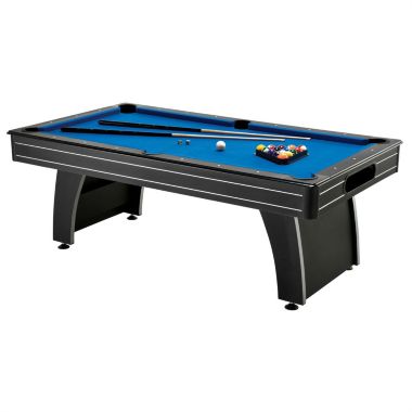 Slickblue 7 Ft Blue Top Pool Table with 2 Cues and Billiard Balls. View a larger version of this product image.
