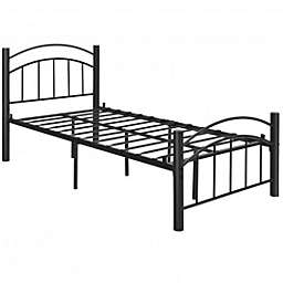 Costway Modern Platform Bed with Headboard and Footboard-Twin size