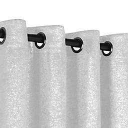 Regal Home Metallic Sparkle Thermal Grommet Blackout Curtains - 52 in. W x 84 in. L, White