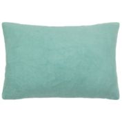 Unique Bargains Velvet Soft Solid Decorative Throw Pillow Covers, 80/20 Viscose(Derived from Bamboo) Pillow Shams Cushion Case Oblong for Sofa Bedroom Car, 14"x20" Lagoon