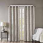 Alternate image 0 for JLA Home SunSmart Mirage 100% Total Blackout Single Window Curtain, Knitted Jacquard Damask Room Darkening Curtain Panel with Grommet Top,Grey, 50x108"