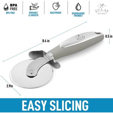 Zulay Kitchen Pizza Cutter Wheel With Non Slip Ergonomic Handle. View a larger version of this product image.