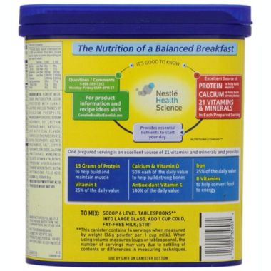 Carnation Breakfast Essentials Rich Milk Chocolate Instant Complete Nutritional Drink, 17.7 OZ. View a larger version of this product image.