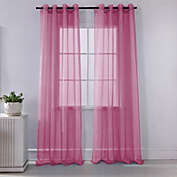 Ramallah Lonnie Grommet Curtain Panel - 54x90", Neon Pink
