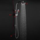 Alternate image 2 for Slickblue Chrome Brass Rainfall Shower Panel Wall Mounted Combo Set System