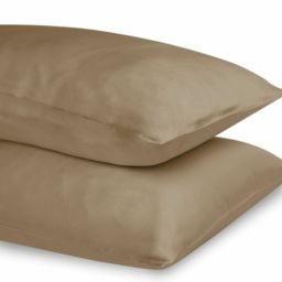 SHOPBEDDING Kimspun Silk Pillowcase for Hair and Skin, 19 Momme 100% Mulberry Silk Pillowcase Standard, Tan, with Envelope Style Closure