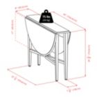 Alternate image 1 for Hannah 3-Pc Drop Leaf Table with Ladder-back Chairs, Light Oak