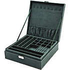Alternate image 1 for Juvale Green Velvet Jewelry Display Box Organizer with 2 Layers (10.5 x 10.5 x 3.5 In)