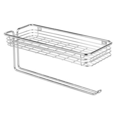 mDesign Metal Wall Mount Toilet Tissue Paper Holder/Storage Shelf. View a larger version of this product image.