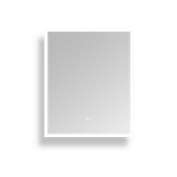 Vyaya Huron 24.02 in. W x 30 in. H Rectangular Frameless Anti-Fog Wall Bathroom LED Vanity Mirror in Silver